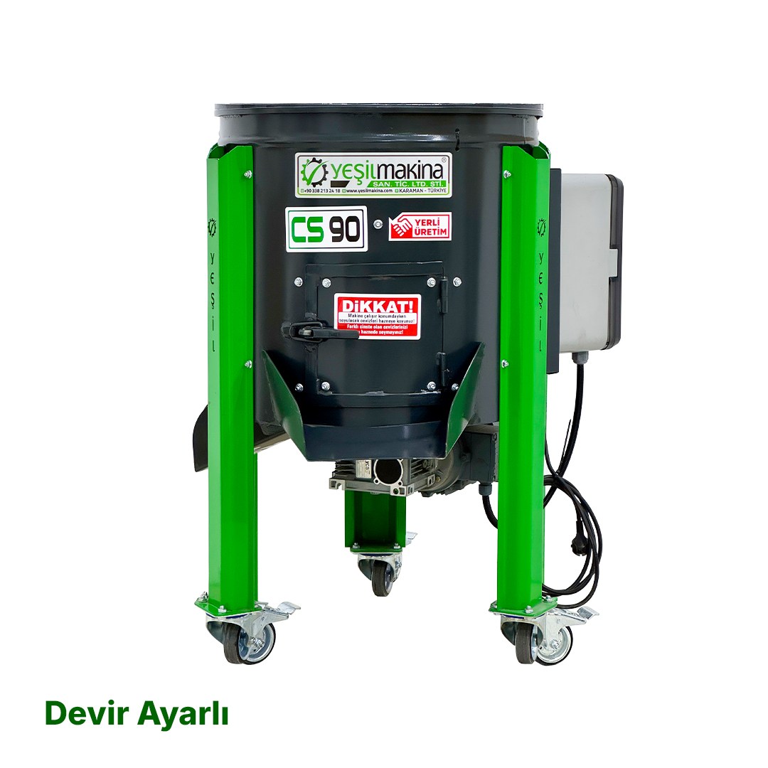 Yeşil Makina CS 90D Devir Ayarlı Ceviz Soyma Makinesi 90 Litre (Rendeli Tip)