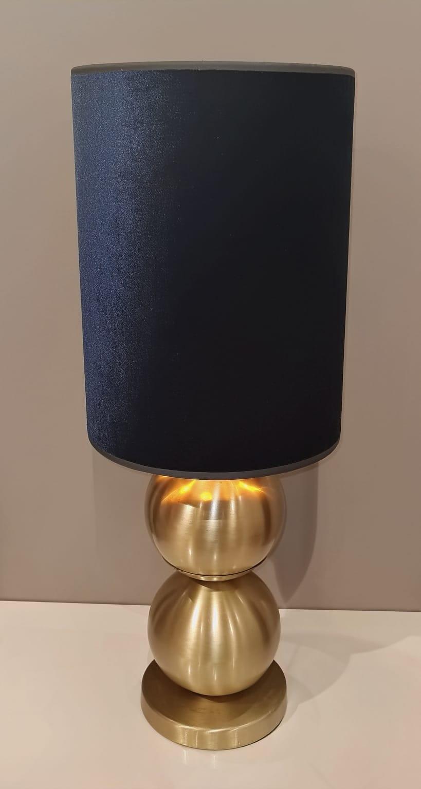 Crearthome 2 Toplu Mat Gold  Abajur Mavi 25x68 Cm Kermanhome1