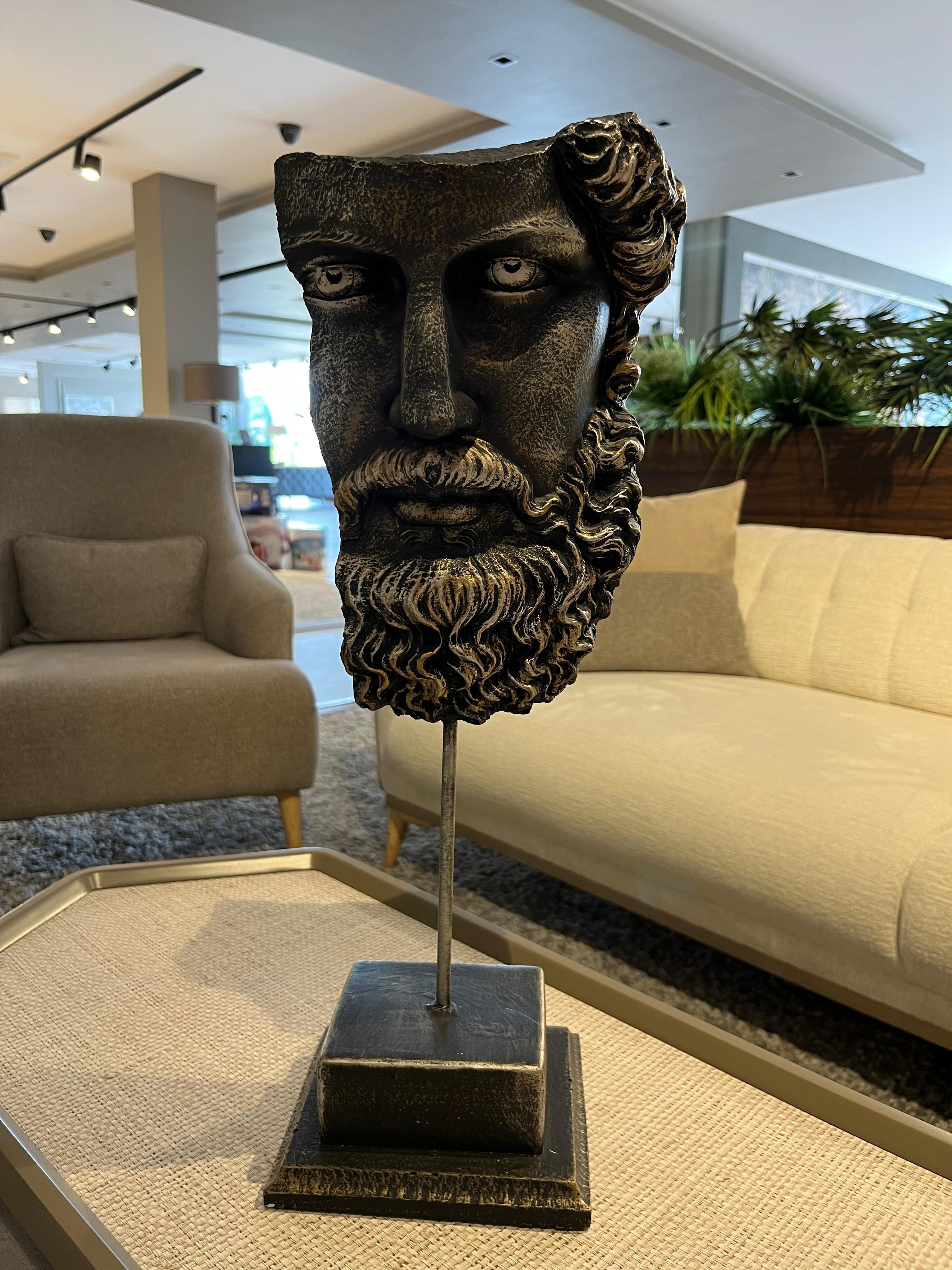 Crearthome Dekoratif Sakallı Adam Büst Mermer 48CM