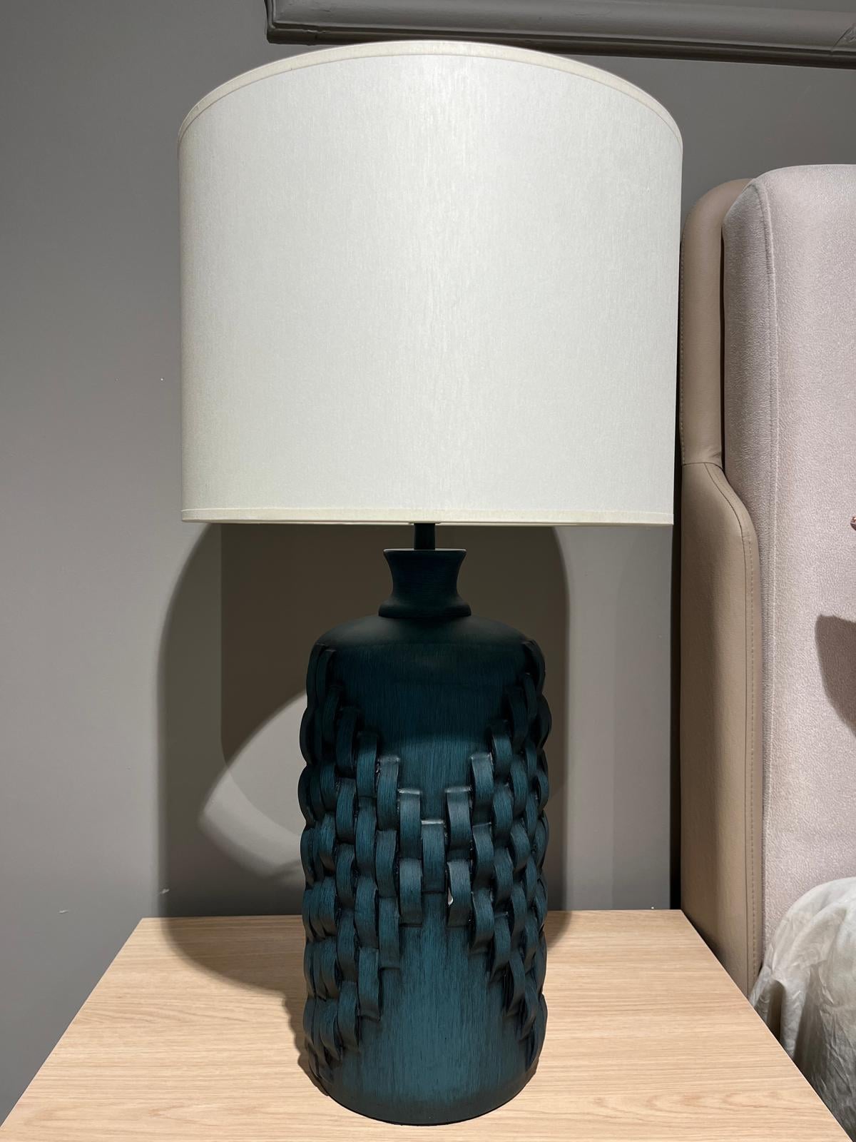 Crearthome Krem Şapkalı yeşil Renk Abajur 67CM