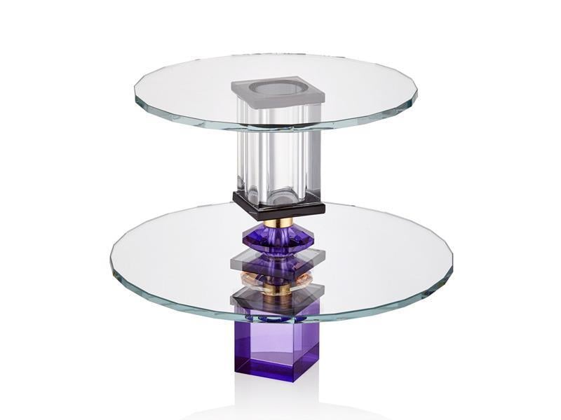 Crearthome Kristal Mor Büyük 2 Katlı Sunumluk C215.1045