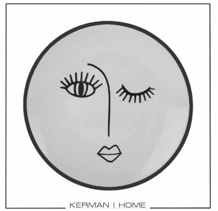 Kerman Home Face Seramik Pasta Tabağı 20 cm Desen2