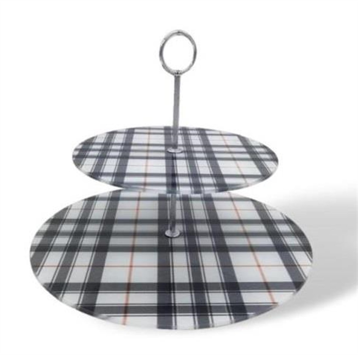 Kermanhome Ekose Beyaz Çift Katlı Kurabiyelik SRK-149