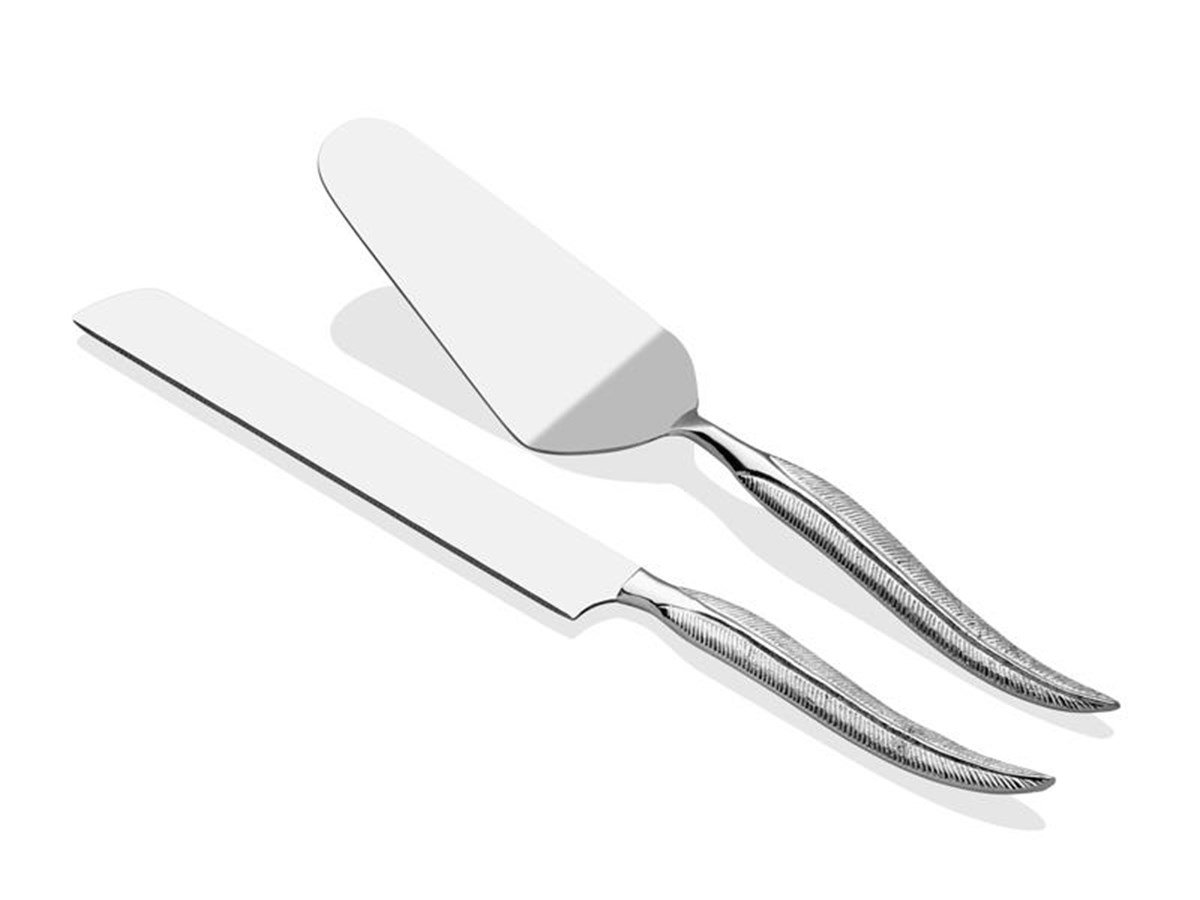 LAMEDORE Style 2 Lı Kek Servis Seti Gümüş Renk 1HRZ-4217SC