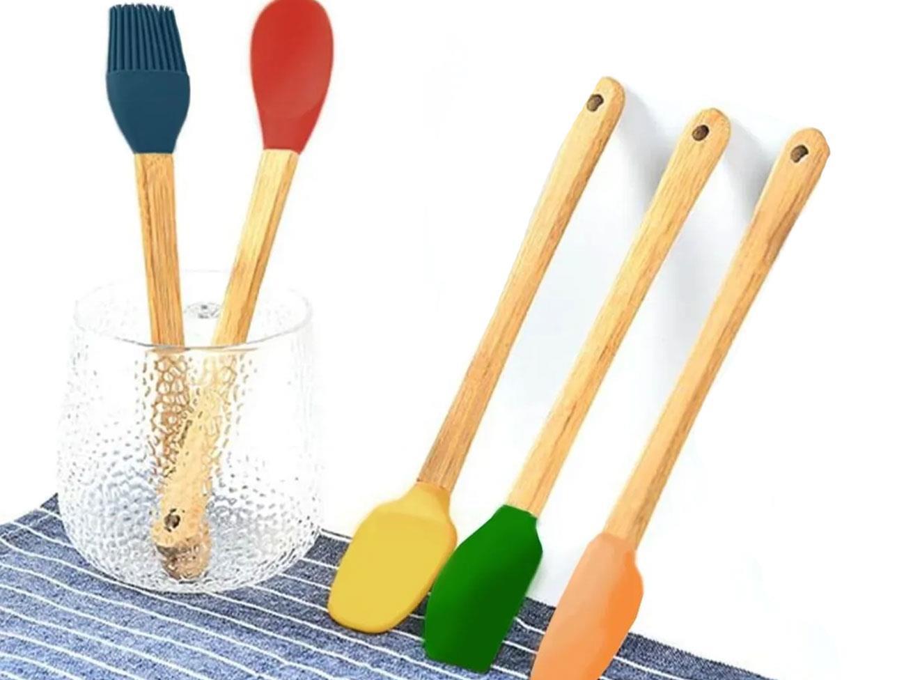 Mİen Bambu Silikon Spatula Seti 5 li MİEN-456