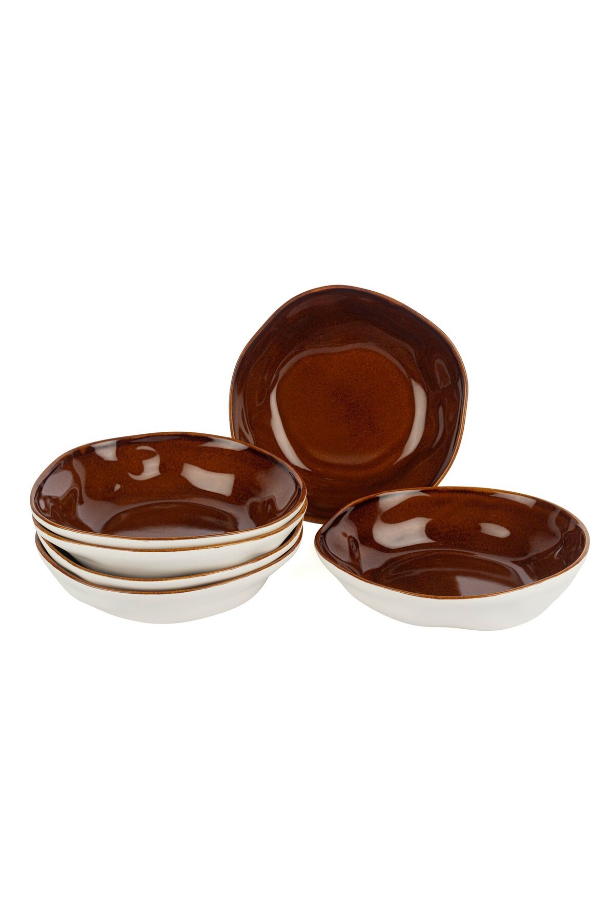 Mikasa Moor Beyaz Karamel 6lı Çukur Tabak Kase 18cm P374.115460