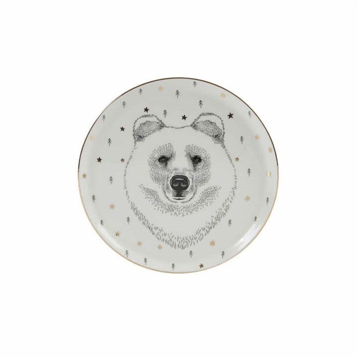 Porland Forest Bear 1li Düz Tabak 20cm 04LFH000451