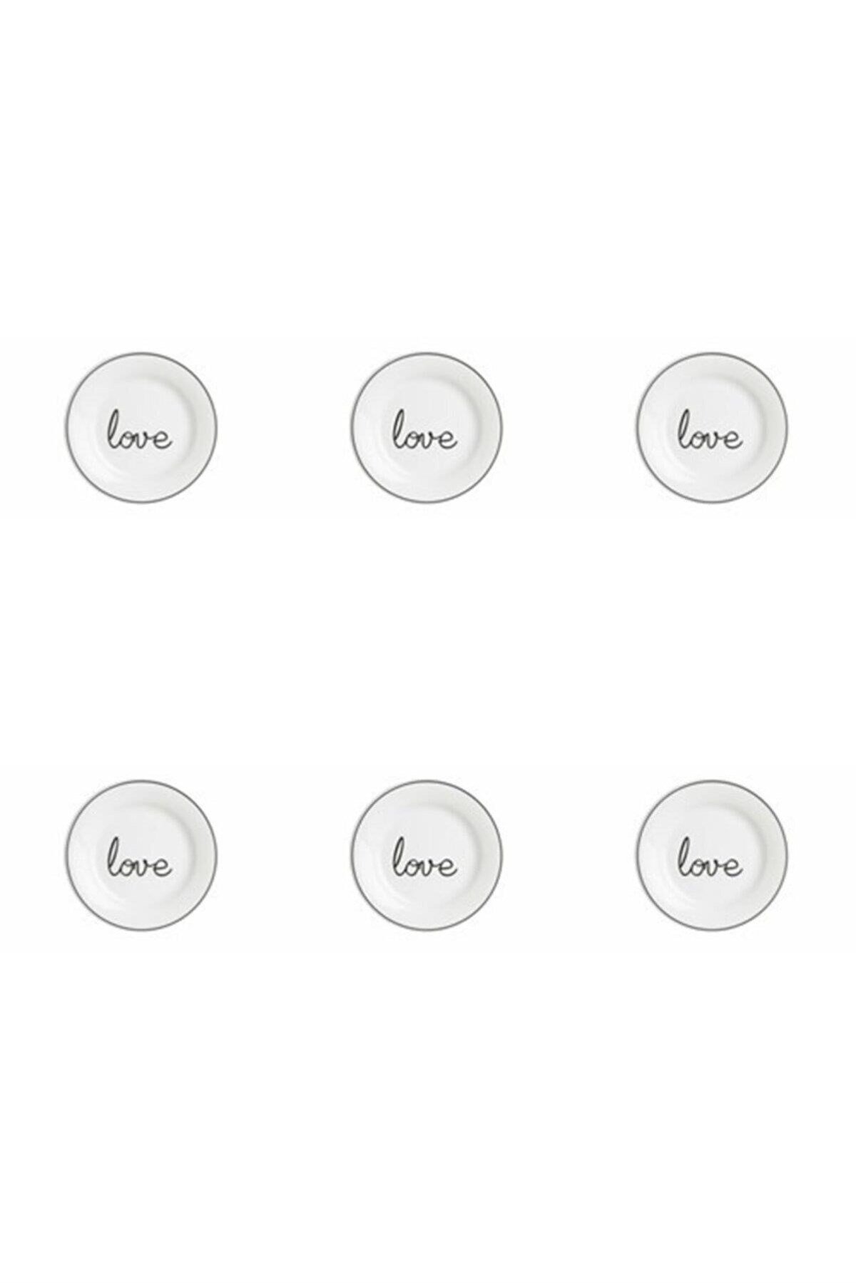 Porland Hope Love Düz Tabak 17cm 6'lı 04lfh000391