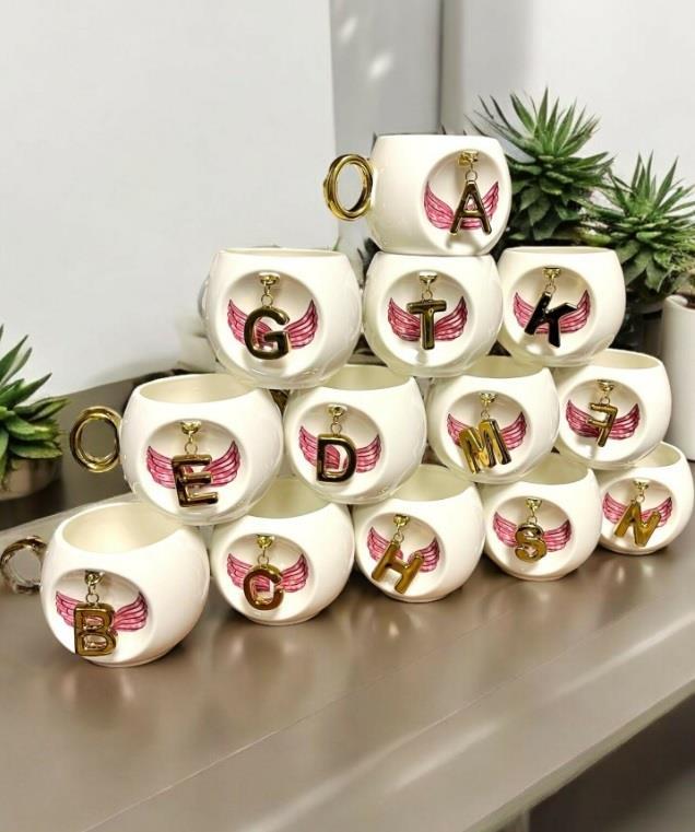 Royking Letter Porselen G Harf Kupa 300 ml CMT 011
