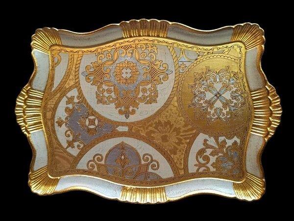 Royking Medium Carded Dikdörtgen Tepsi Gold 48x34 cm VL-65