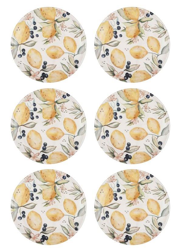 The Mia Limoncello Servis Tabağı 6lı Set 26CM LMN013