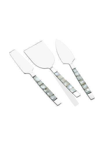The Mia Pearl Peynir Servis Takımı White 3 Parça CKB0175