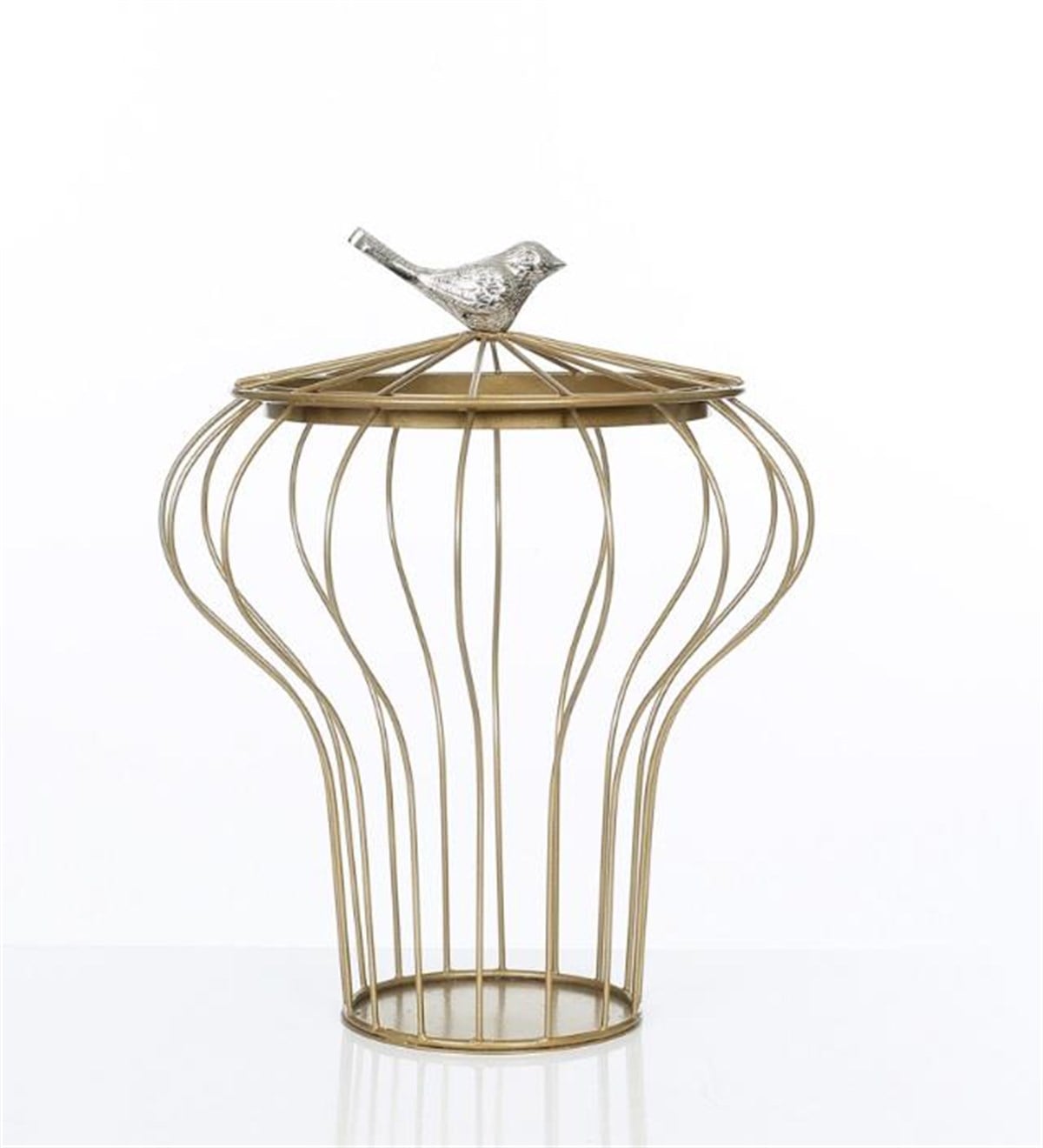 Vitale Branko Yuvarlak Orta Kuşlu Mumluk Gold 34,5CM AK.JA0081