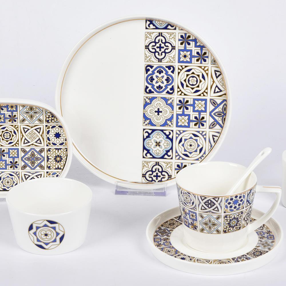 Vitale Karışık Desenli New Bone 32 Parça Kahvaltı Takımı MTFK.0122
