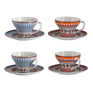 Berghoff Vivare Bone 4Lu Çay Fincanı Seti LYFG 079