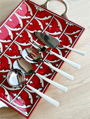 Crearthome Venüs Sos Seti Çelik Beyaz 5  Parça YTK 028