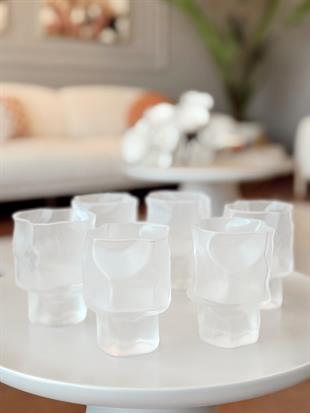 Linanware 6'lı Viski/kokteyl Tasarım Cam/dışı Silikon Kaplı Bardak 200 ml DSG-14