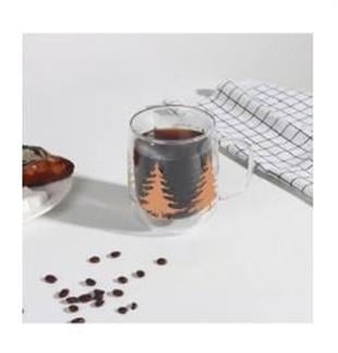 Linanware Çift Cidarlı Cam Bardak Hediyelik Kupa 500 ml DC130