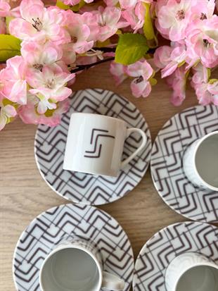 Porland Desen1 6 Kişilik 12 Parça Kahve Fincan Takımı 90cc