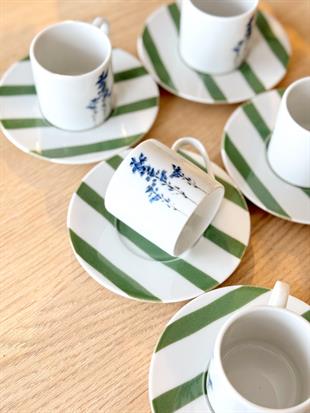 Porland Girye Desen1 2 Kişilik 4 Parça Kahve Fincanı 90cc 04PPO000641