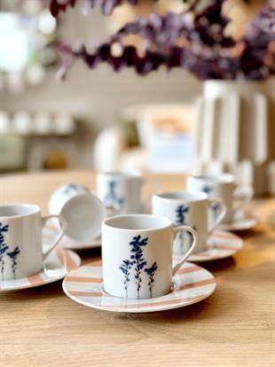 Porland Girye Desen2 2 Kişilik 4 Parça Kahve Fincanı 90cc 04PPO000641