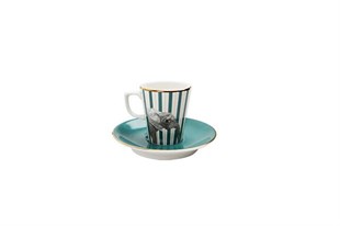 Porland Wild Life Elephant Tabaklı Kahve Fincanı 75cc 04ALM005282