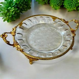 Royking Ayaklı Yuvarlak Sunum Tabağı 19x24 CRG101-2