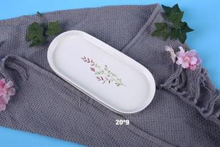 Royking Lavander 20x9 cm Kayık Tabak Mor Çiçek SCS 018