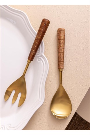 The Mia Wood Salata Servis Takımı 2 Parça CKB0270