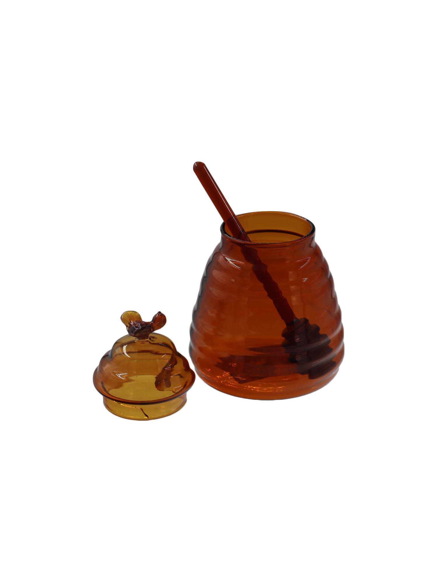 Cam Bal Kavanozu Amber 13 Cm