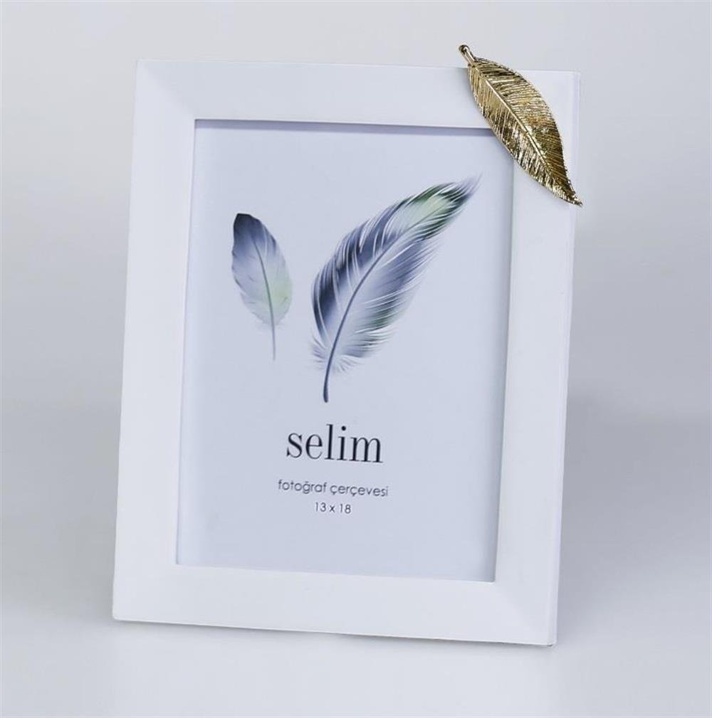 Crearthome 13x18 Yapraklı Çerçeve Beyaz Altın SCRV 124BYA84RS