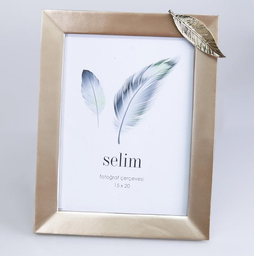 Crearthome 15x20 Yapraklı Çerçeve Vizon Altın SCRV 124VZN85RS