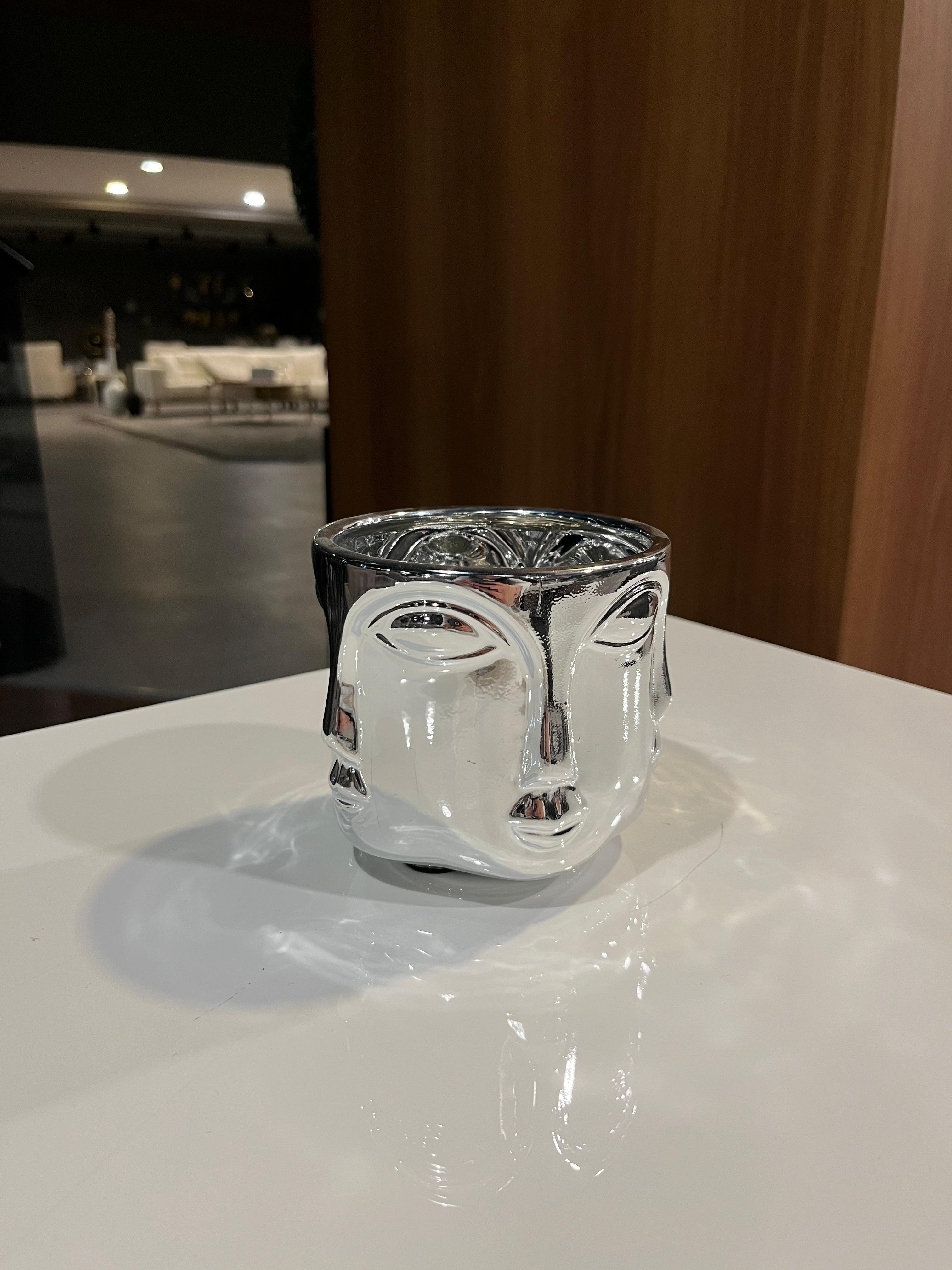 Crearthome Adler Havelika Krom Saksı 10x11 Cm