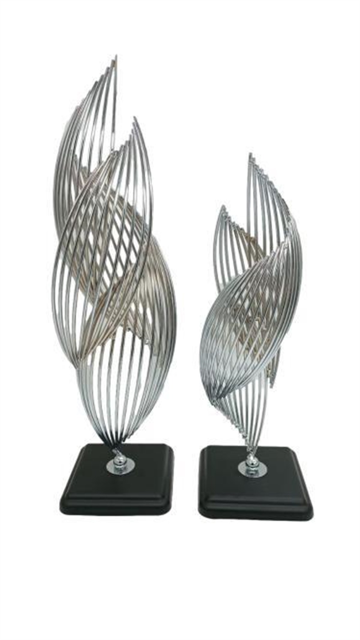 Crearthome  Dekoratif 2 li Gümüş Dönence Aksesuar Büyük C-2909-G