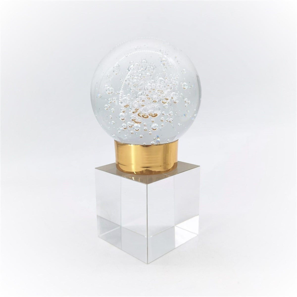 Crearthome Dekoratif Aksesuar Orta Boy Kristal Küre Gold FA59A