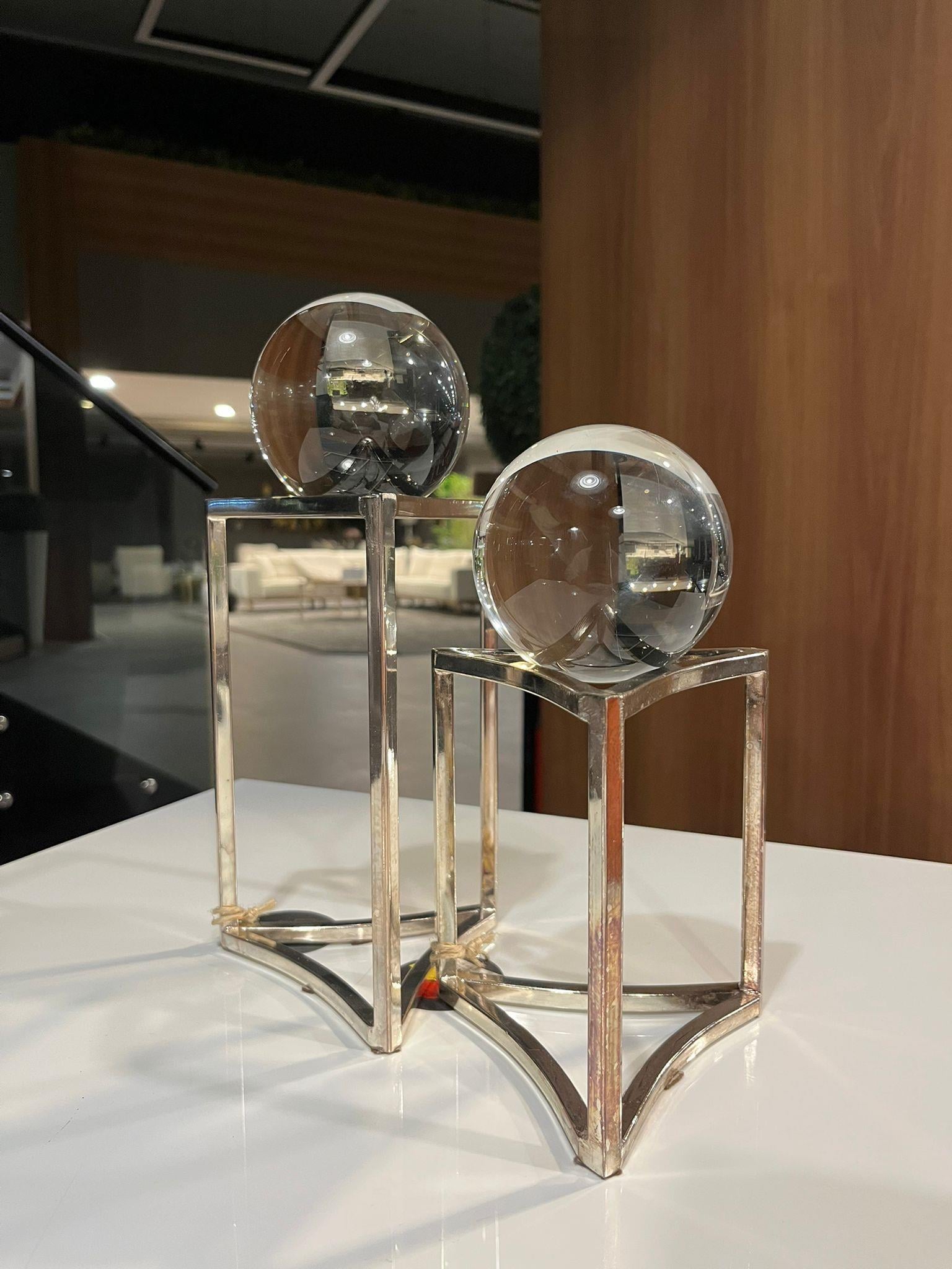 Crearthome Dekoratif Gümüş Küre 2'li Aksesuar Outlet 