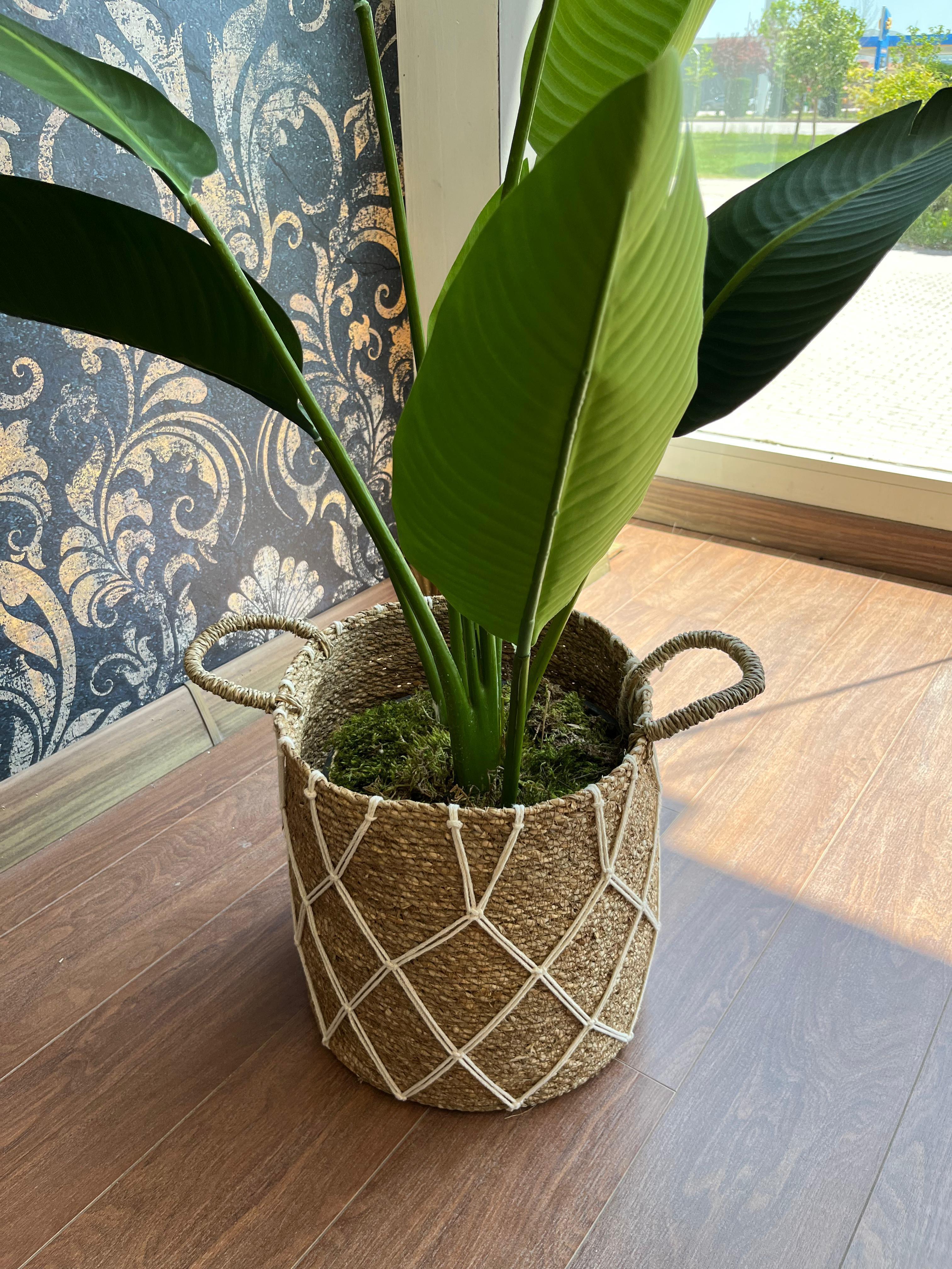 Crearthome Evdema Dekoratif Halat Sepet 30x30 Cm Hasır Sepet Düzenleyici