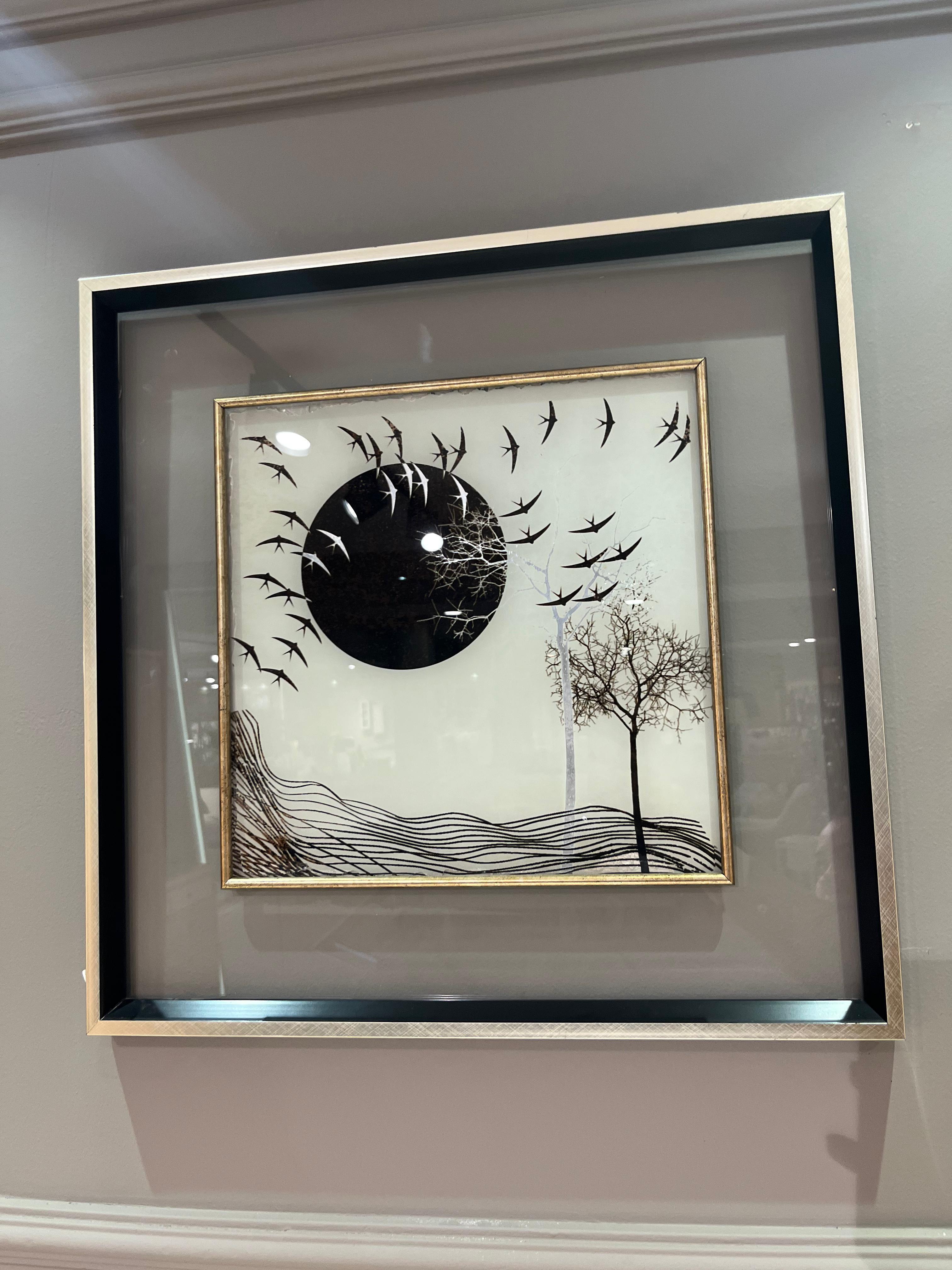 Crearthome Özverler Doku Consept Dolunay Tablo 53x53 Cm 