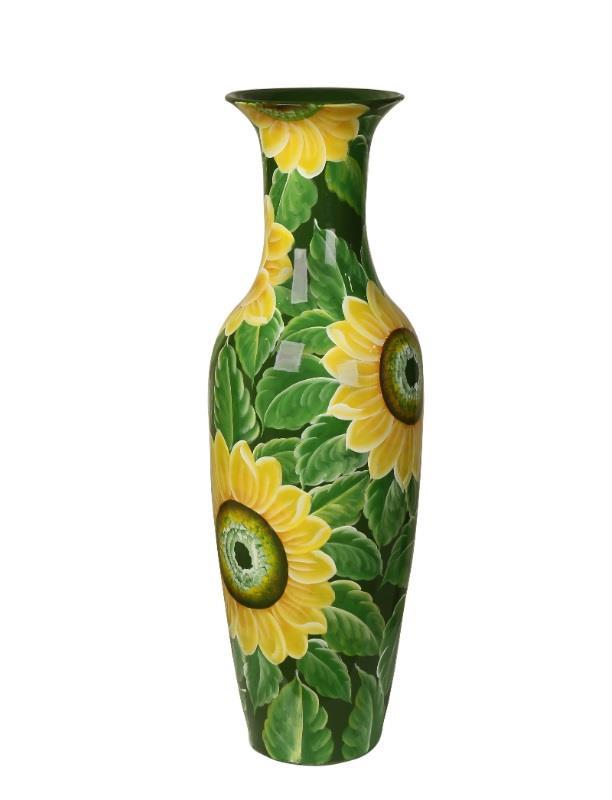 Crearthome Seramik Ayçiçeği Dekoratif Vazo 25*25*85 cm AK.WLT0511