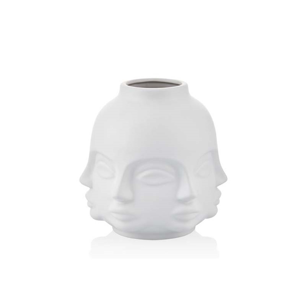 CREARTHOME VALONE 20.5 CM MAT BEYAZ  BUDDHA  VAZO 1JB-17045