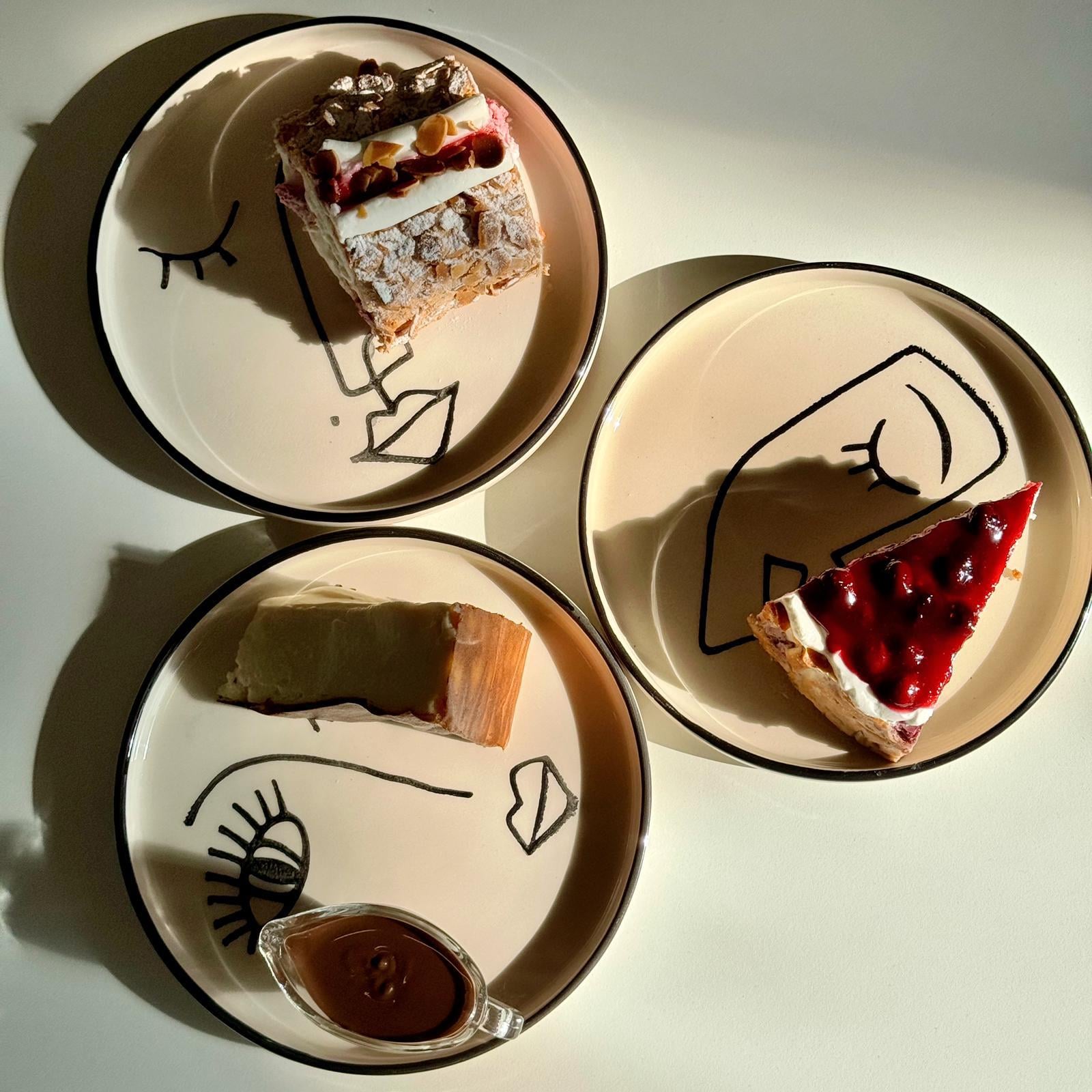 Kerman Home Face Seramik 6 lı Pasta Tabağı 20 cm