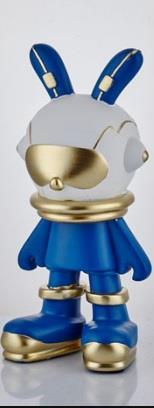 Lamedore Astronaut Blue Gold Small Rabbit 16x13x34 cm 1XSJ-9817