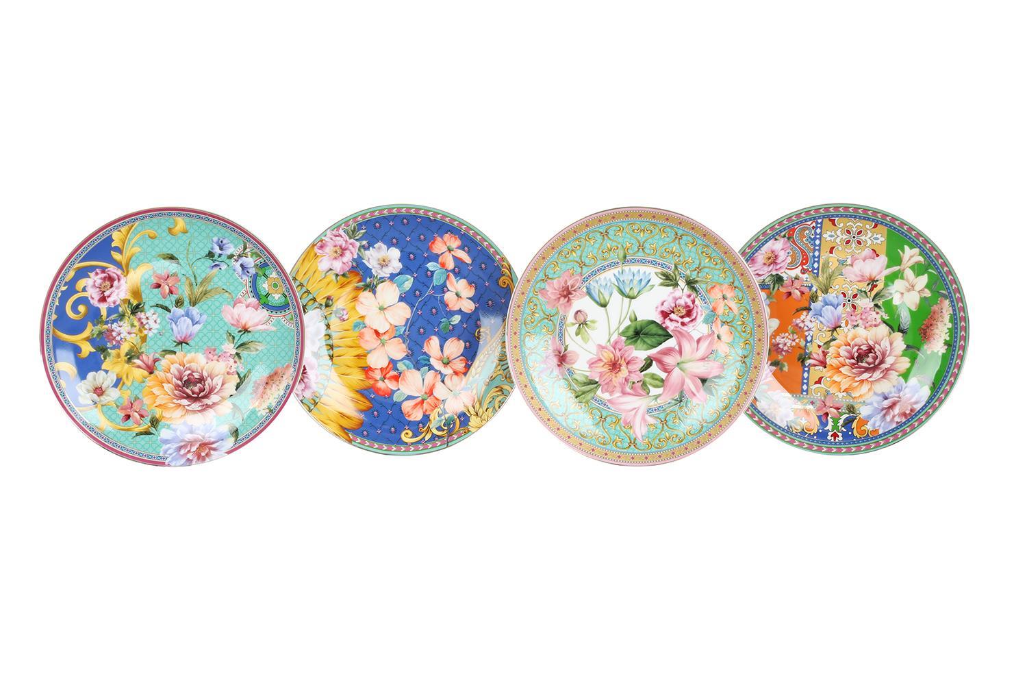 Lucky Art Camellia New Bone China Porselen 4 lü Servis Tabağı Seti 27 cm LYBA 046