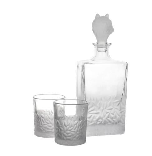 Mikasa Moor Buzlu Kurt Kapaklı Cam Viski Seti 3Prç 800ml-280ml P361.101579