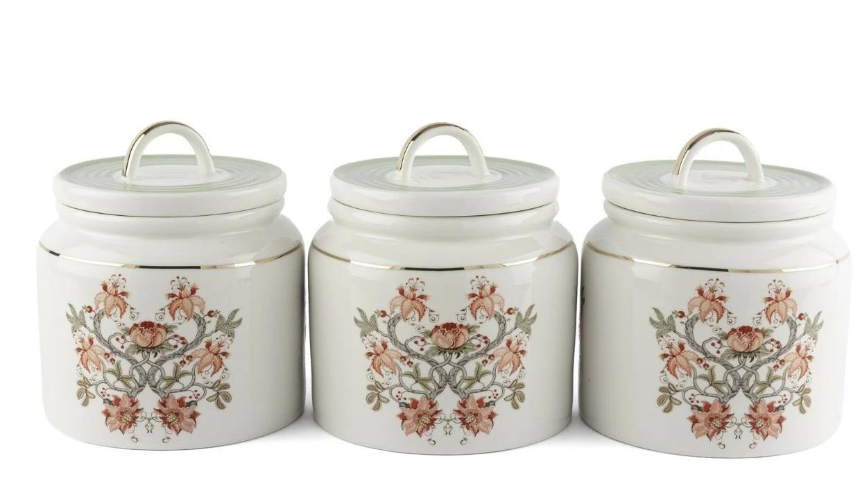 Mikasa Moor Mystic Floral 3lü Kavanoz Seti 13x14cm 500ml P366.106529
