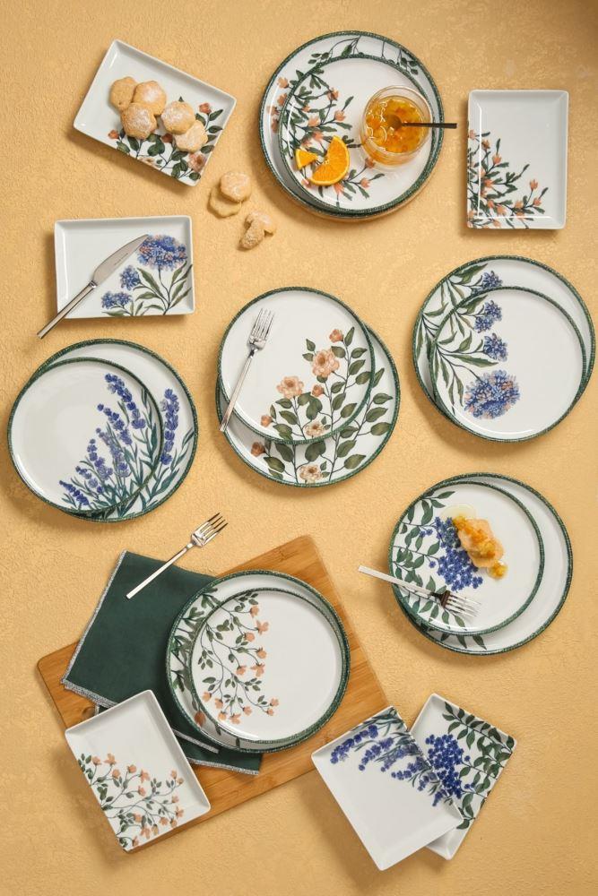 Porland Flower Garden 18 Parça 6 Kişilik İkram ve Kahvaltı Takımı 04PPO000225