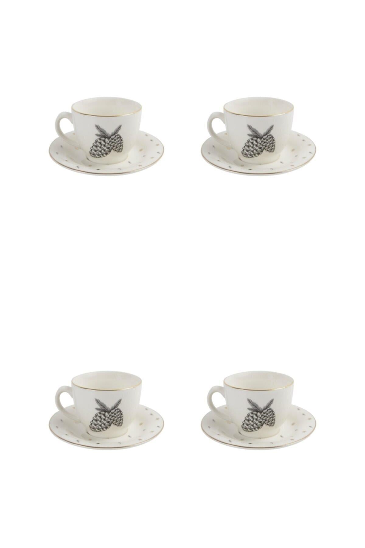 Porland Forest Tabaklı Çay Fincanı 215cc 4'lü 04LFH000460