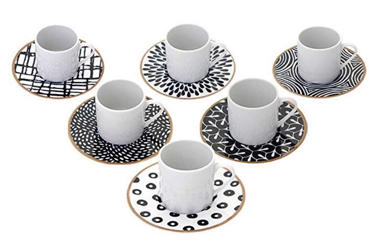 Porland Fractal Kahve Takımı 12 Parça 04POR034325
