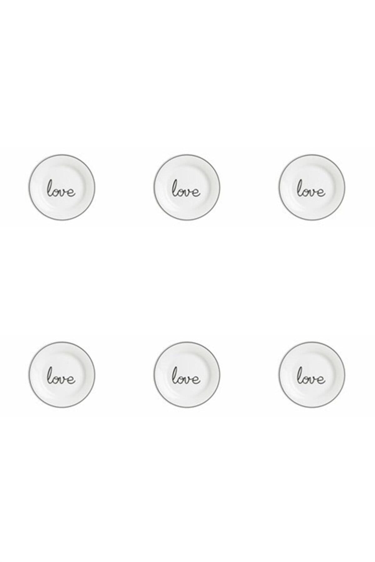 Porland Hope Love Düz Tabak 17cm 6'lı 04lfh000391