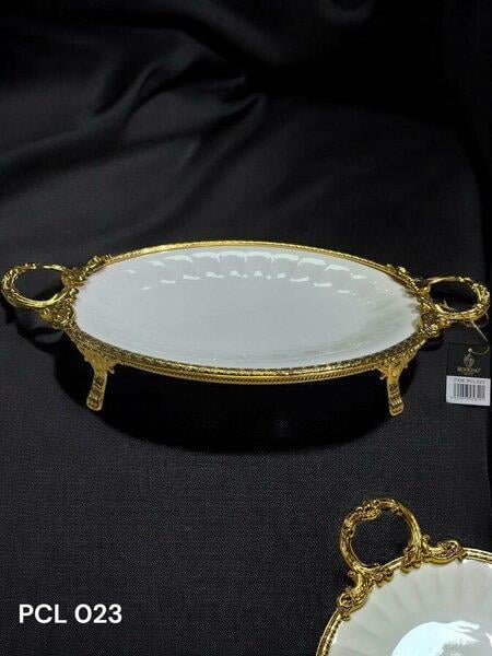 Royking Elegance Oval Sunum Tabak Gold 46CM PCL 023
